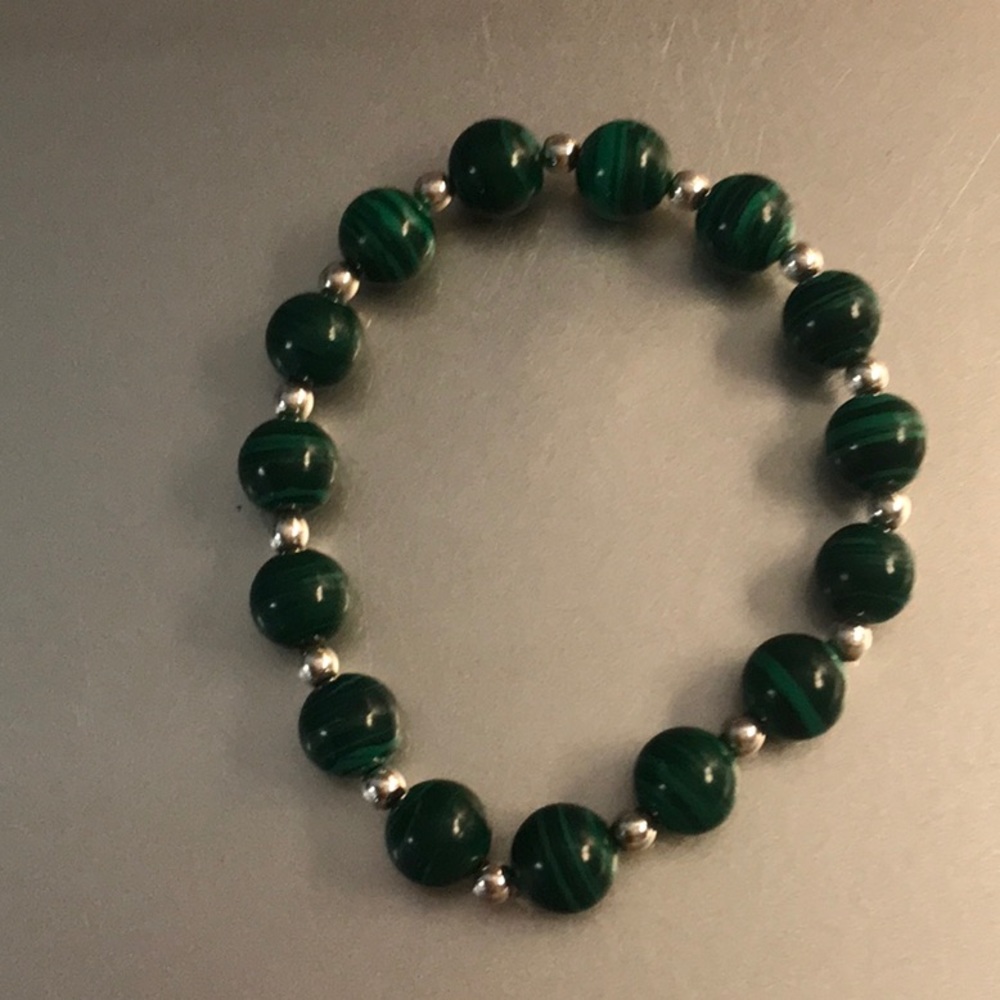 COPY - Cute green malachite beaded bracelet with …